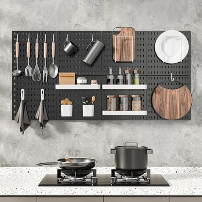 MULSAME Pegboard Combination Kit, 25.2" x 50.4" Wall Mounted Storage Set - Image 3