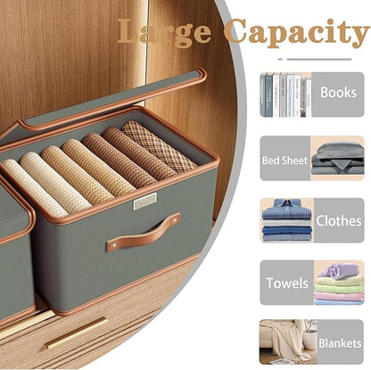 Tuza 2 Pack Storage Bins with Lids, Collapsible Closet Organizer Container - Image 7