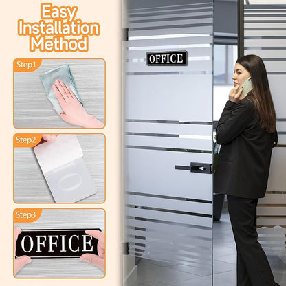 The Office Door Sign for Home and Business，Self-Adhesive Waterproof and - Image 4