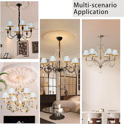 TAaMTYH small lamp shade chandelier shades set of 6，Fabric Lampshade - Image 7