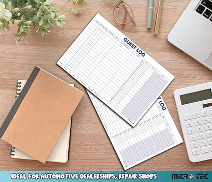 Guest Log Book for Automotive Dealerships – Customer Sign-in Tracking Log – 17" - Image 5