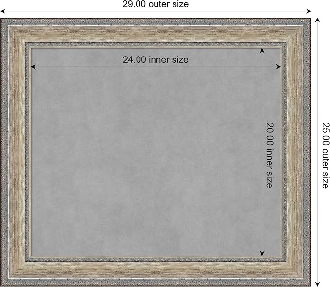 Amanti Art Silver Framed Magnetic Board 25x29 Medium Vision Board - Image 3
