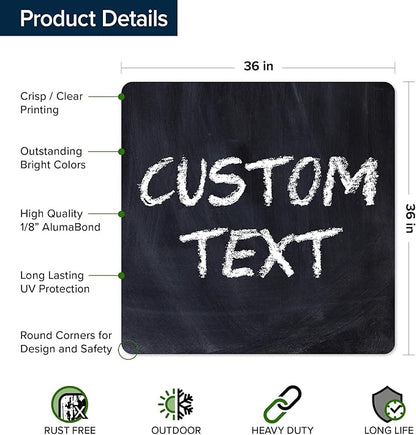 Custom Sign, Custom Street Sign, 11 Font Colors, 13 Font Styles, 4 Hole Options - Image 6