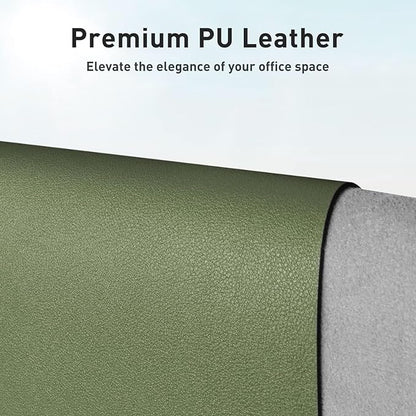 Aothia Faux Leather Desk Mat – Large Mouse Pad, Non-Slip PU Leather Blotter - Image 2