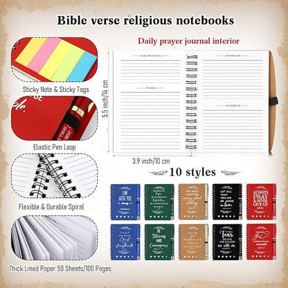Spakon 50 Set Valentine's Day Christian Gifts Bulk Church Sticky Note Spiral - Image 2