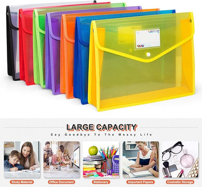 Plastic File Folders, Waterproof Transparent Expandable File Organiser - Image 4