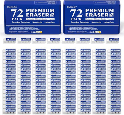 Erasers, Shuttle Art 144 Pack Premium Eraser Bulk by ShuttleArt