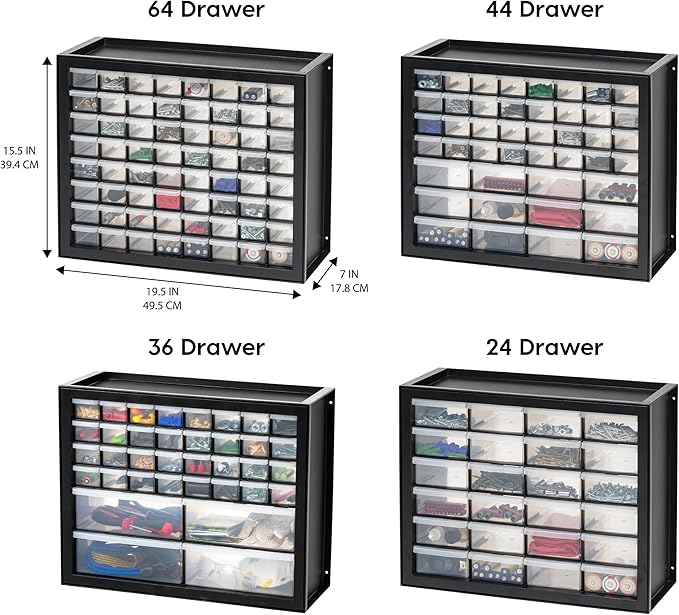 IRIS USA Screw Tool Organizer Small Parts Cabinet, Electronics Hardware Nuts - Image 3