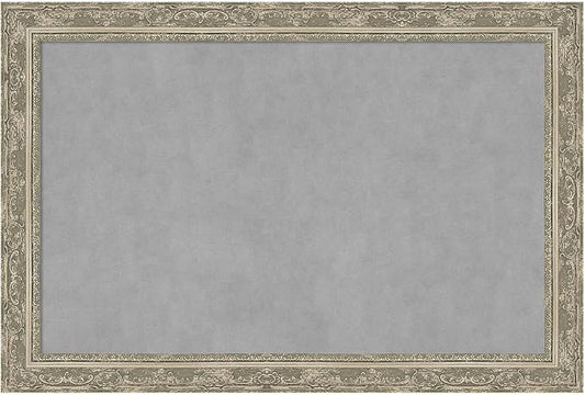 Amanti Art Silver Framed Magnetic Board 24x36 Large Vision Board by AmantiArt