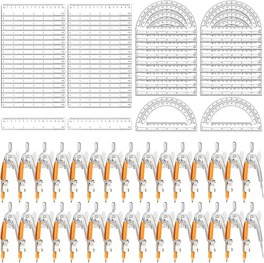 120 Pieces Geometry Math Set Compass by MOTOTO