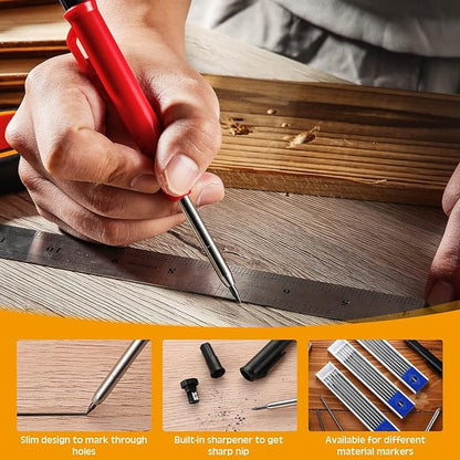Zhehao 120 Pieces 2.8 mm Carpenter Pencils Lead Refills HB Refill - Image 3