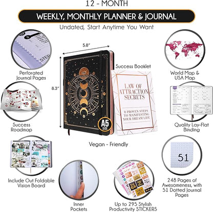 Life Planner - Undated Weekly & Monthly Planner, 12-Month Journey to Increase - Image 2