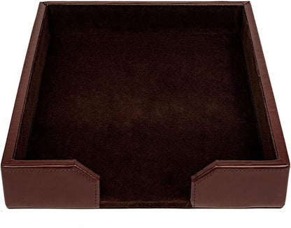 DACASSO Bonded Leather Desktop Letter Tray by Dacasso