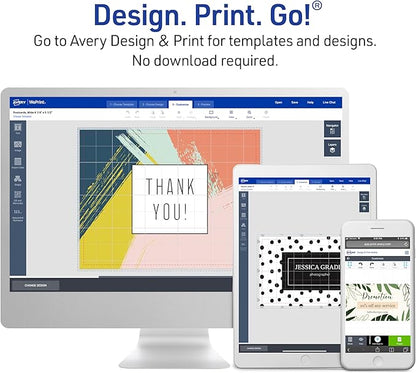 Avery Printable Tent Cards, 3.5" x 11", 50 Blank Place Cards - Image 8
