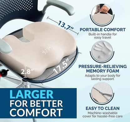ComfiLife Premium Gel & Memory Foam Seat Cushion – Doctor Recommended Office - Image 5