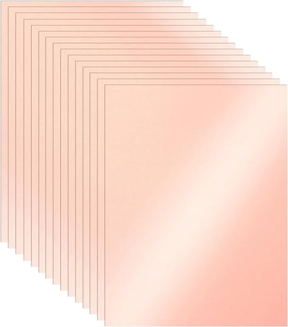 100 Sheets Pink Shimmer Cardstock 8.5 x 11 Scrapbooking Paper, 92lb Heavyweight by Guakicae