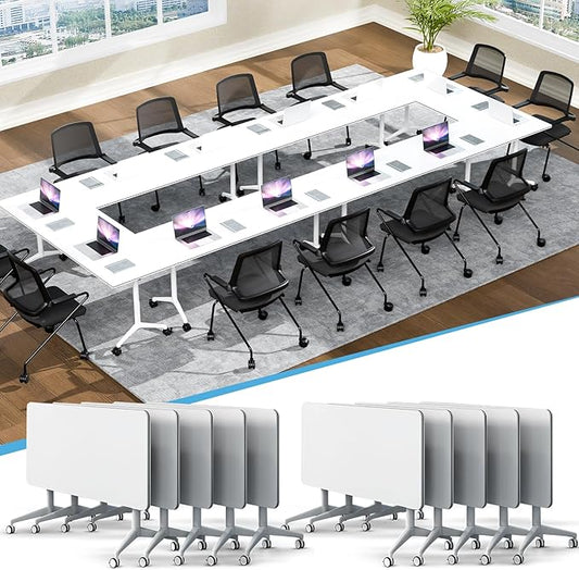 JEHUJD Conference Table, 55.1''Folding Conference Room Table by Unknown