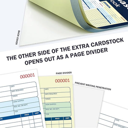 100 Sets Purchase Order Book 5-9/16 x 8-7/16 Inches 2 Part Carbonless Copy - Image 5