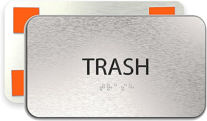 ADASigns Trash Sign 7”x4” by ADASigns