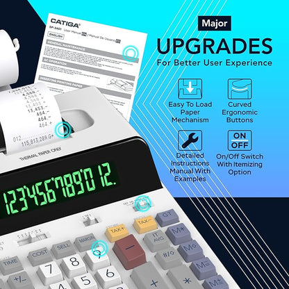 CATIGA 12 Digit Thermal Printing Calculator - Image 7
