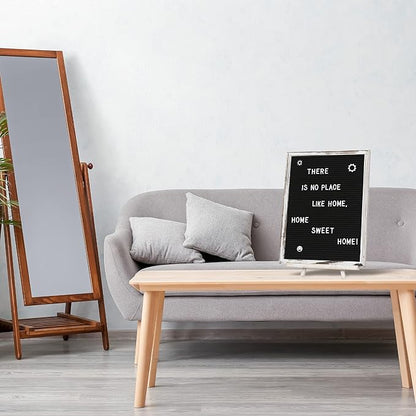 Felt Letter Board with Rustic Vintage Frame and Stand 12x16 inch, Numbers and - Image 6