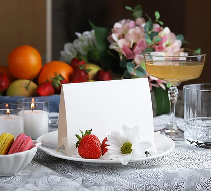 20 Pack White Blank Table Place Cards - Image 2