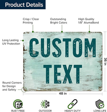 Custom Sign, Custom Street Sign, 11 Font Colors, 13 Font Styles, 4 Hole Options - Image 6