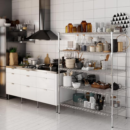 Regal Altair 24" Deep x 48" Wide x 64" Height Wire Shelving Kit | 5-Tier | NSF - Image 2