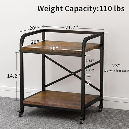 Vokumba 2 Tier Under Desk Printer Stand, Large Printer Table - Image 4
