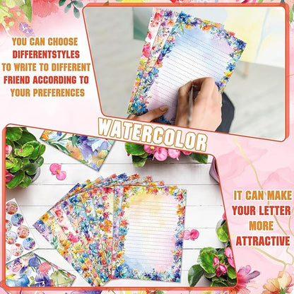 TaoBary 160 Pcs Stationery Paper Set 50 Double Sided Stationery Papers - Image 4
