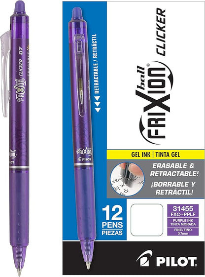 Pilot FriXion Clicker Erasable Gel Pens, Fine Point, Smooth Writing Pens by PilotCorporationofAmerica