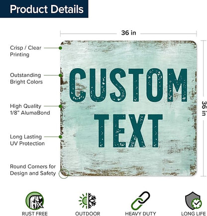 Custom Sign, Custom Street Sign, 11 Font Colors, 13 Font Styles, 4 Hole Options - Image 6