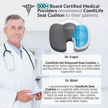 ComfiLife Premium Gel & Memory Foam Seat Cushion – Doctor Recommended Office - Image 3