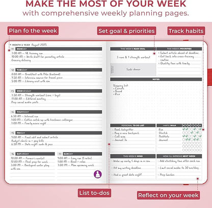 Clever Fox Planner Large – Undated Weekly & Monthly Planner - Image 6