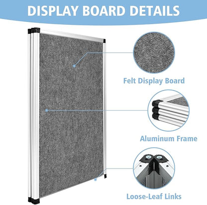 Nisorpa 3+1 Panel Trade Show Presentation Board 70.8 x 35.4 in Desktop Tri Fold - Image 4