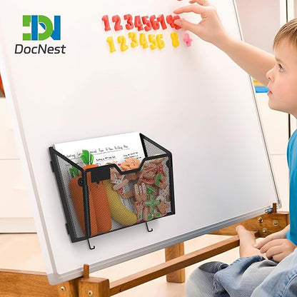 Docnest 6 Pack Magnetic Wall Mounted File Holders, Mesh Letter Organizer - Image 7