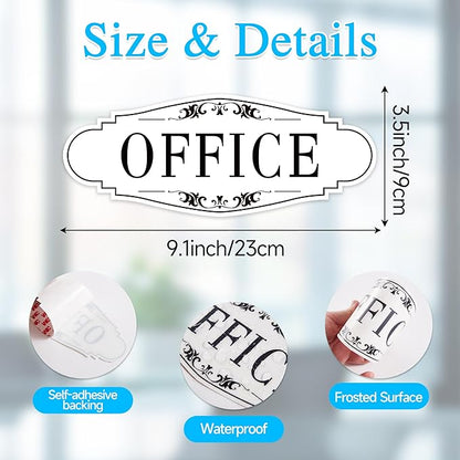The Office Door Sign for Home and Business，Self-Adhesive Waterproof and - Image 2