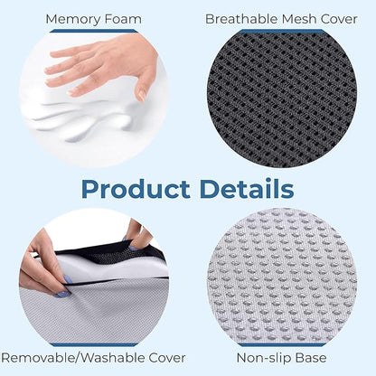 5 STARS UNITED Seat Cushion for Tailbone Pain Relief – Memory Foam Cushion for - Image 6