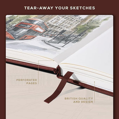 Beechmore Books A3 Sketchbook – 11.7x16.5 Premium Vegan Leather Bound Large - Image 6