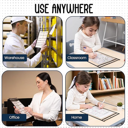 Essex Wares - 4 Pack, Job Ticket Holders, Reusable & Easy Erase Plastic Invoice - Image 5