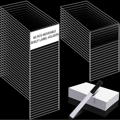 Containlol 60 Sets Moveable Shelf Label Display Holders - Image 9