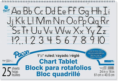 Pacon® Chart Tablet, 1 1/2" Ruled, 25 Sheets by Pacon
