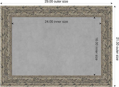 Amanti Art Silver Framed Magnetic Board 21x29 Medium Vision Board - Image 2