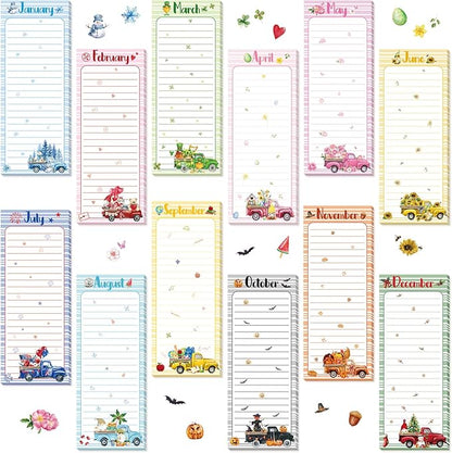 Eaasty 12 Pcs Seasonal Holiday Magnetic Notepads by Eaasty