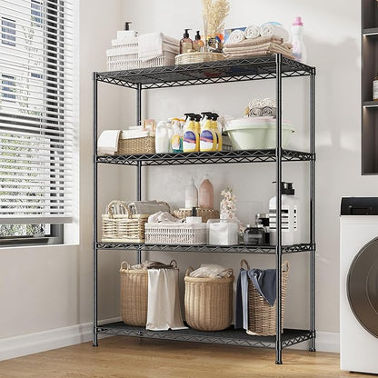 DurayLoly 4- Shelf Metal Shelving Unit Adjustable Storage Shelves Heavy Duty - Image 8