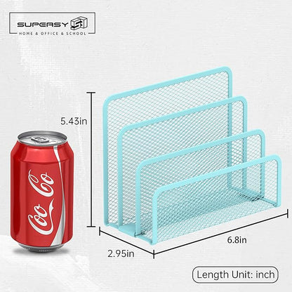 SUPEASY Mail Organizer for Desk, Mesh Metal Mail Holder Countertop - Image 3