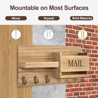 Lwenki Mail Organizer for Wall Mount – Key Holder - Image 7