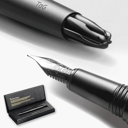 TAG Submarine Luxury Fountain Pen – TurbineDriven Refill, Steel Black Fine Nib by TaG%EF%BD%9CBeyondBoundaries