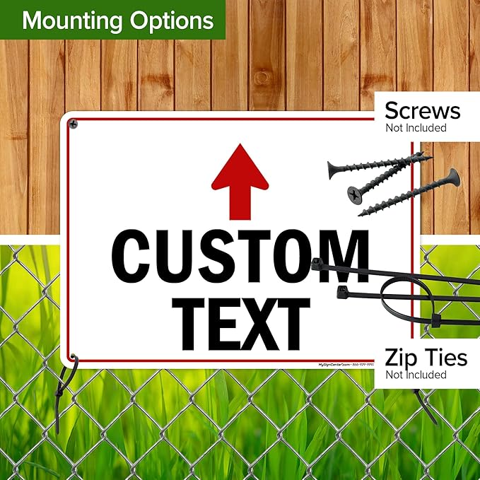 Custom Arrow, Custom Directional Sign, Up Arrow, 10x14 Inches, 55 mil thick HDPE - Image 5