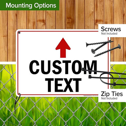 Custom Arrow, Custom Directional Sign, Up Arrow, 10x14 Inches, 55 mil thick HDPE - Image 5